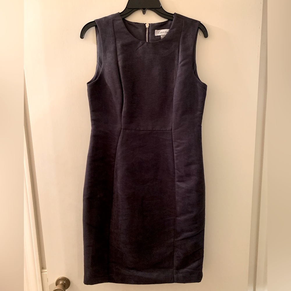Calvin Klein Grey Suede Dress